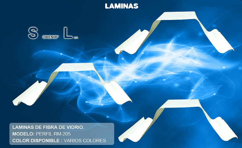 LAMINAS DE FIBRA DE VIDRIO RM-205